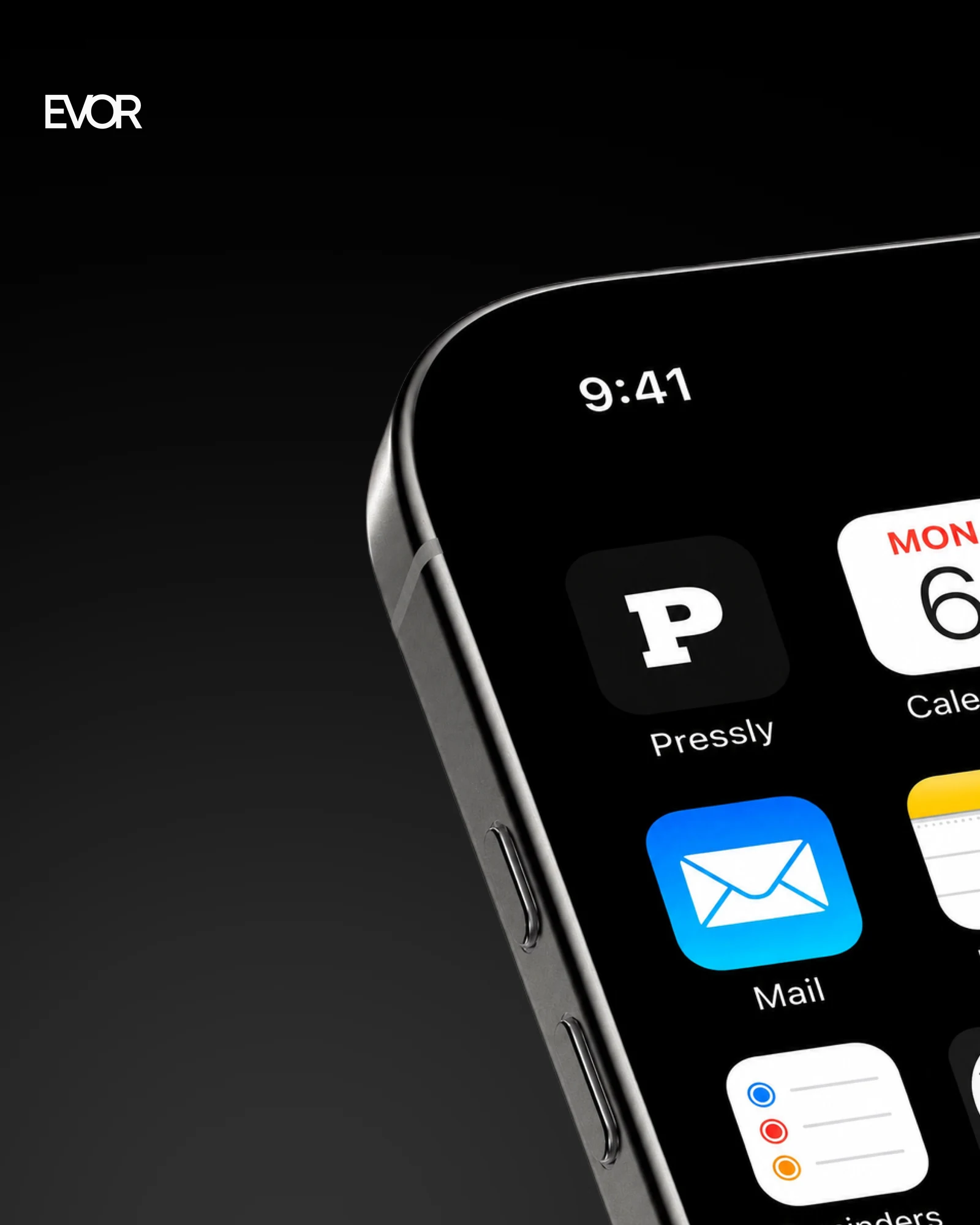 Pressly app icon on an iPhone home screen.